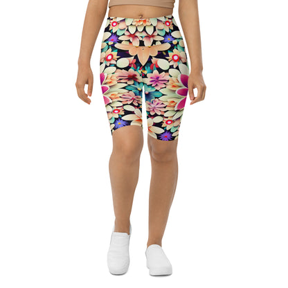 DMV 0307 Floral Biker Shorts