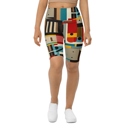 DMV 0413 Abstract Art Biker Shorts