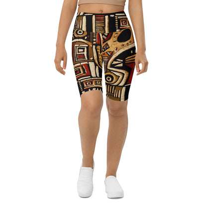 DMV 1521 Retro Art Biker Shorts