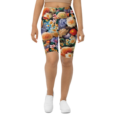 DMV 0302 Floral Biker Shorts