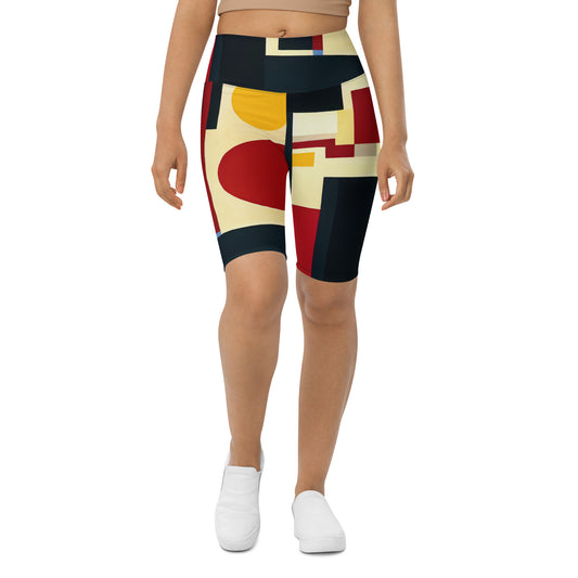 DMV 0205 Abstract Art Biker Shorts