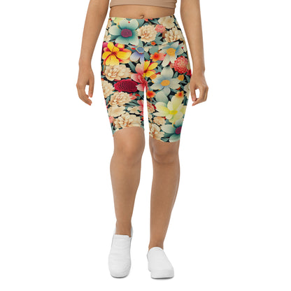 DMV 0260 Floral Biker Shorts