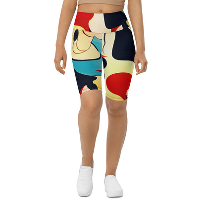 DMV 1356 Retro Art Biker Shorts