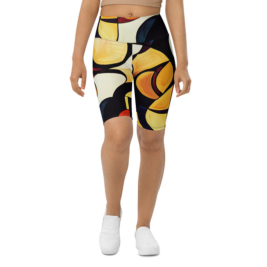 DMV 0195 Retro Art Biker Shorts