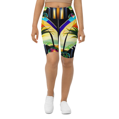 DMV 0258 Retro Art Biker Shorts