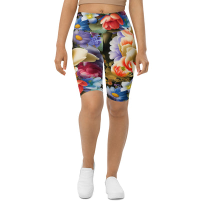 DMV 0268 Floral Biker Shorts