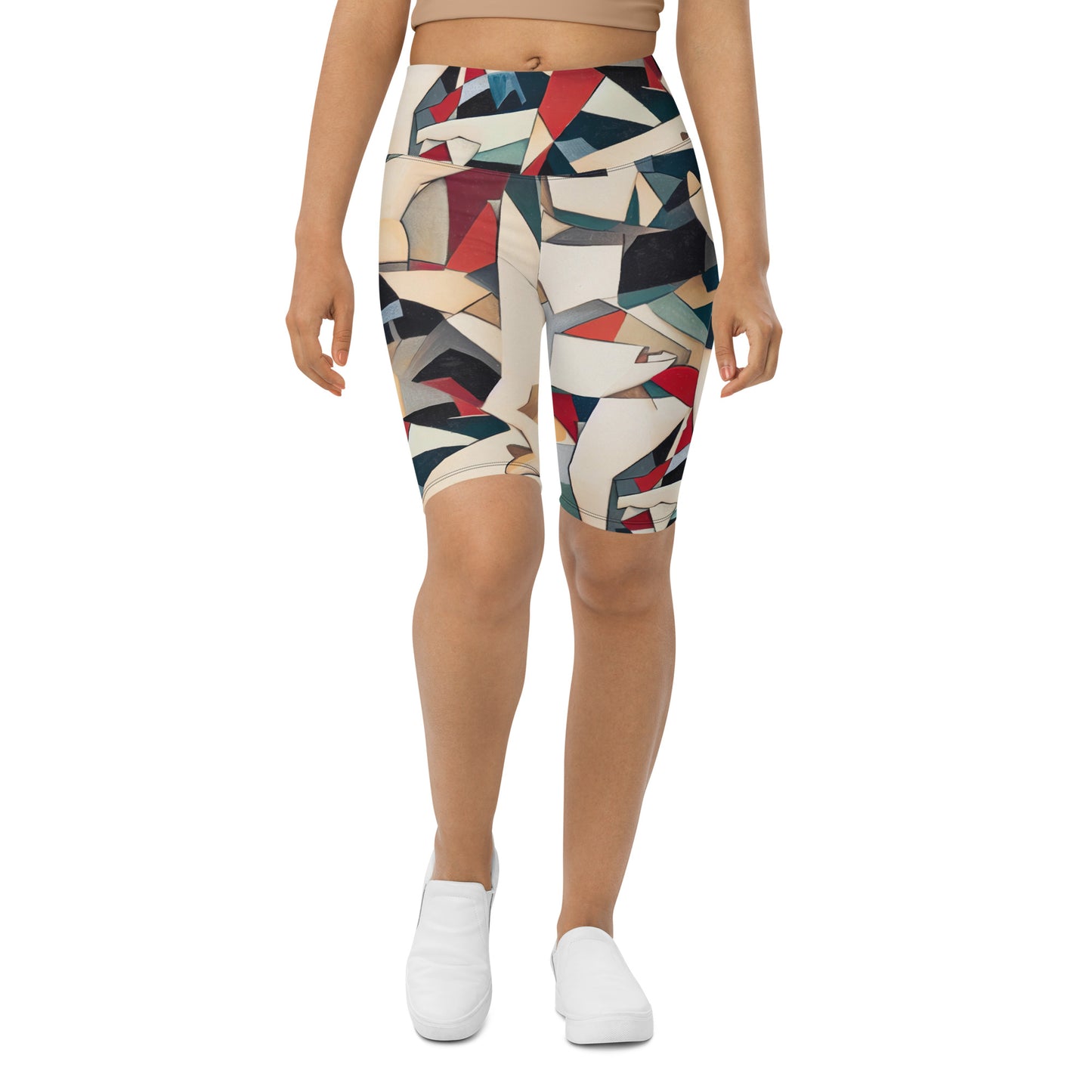 DMV 0508 Abstract Art Biker Shorts