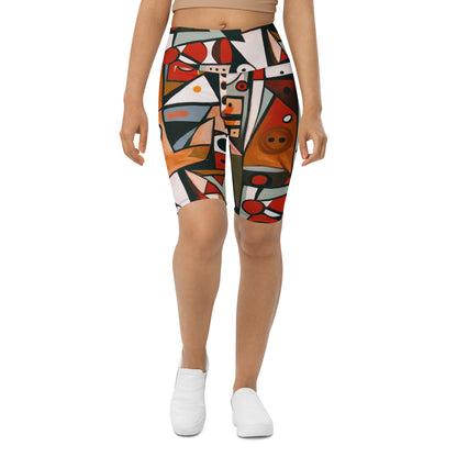 DMV 0522 Retro Art Biker Shorts