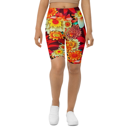 DMV 0419 Floral Biker Shorts