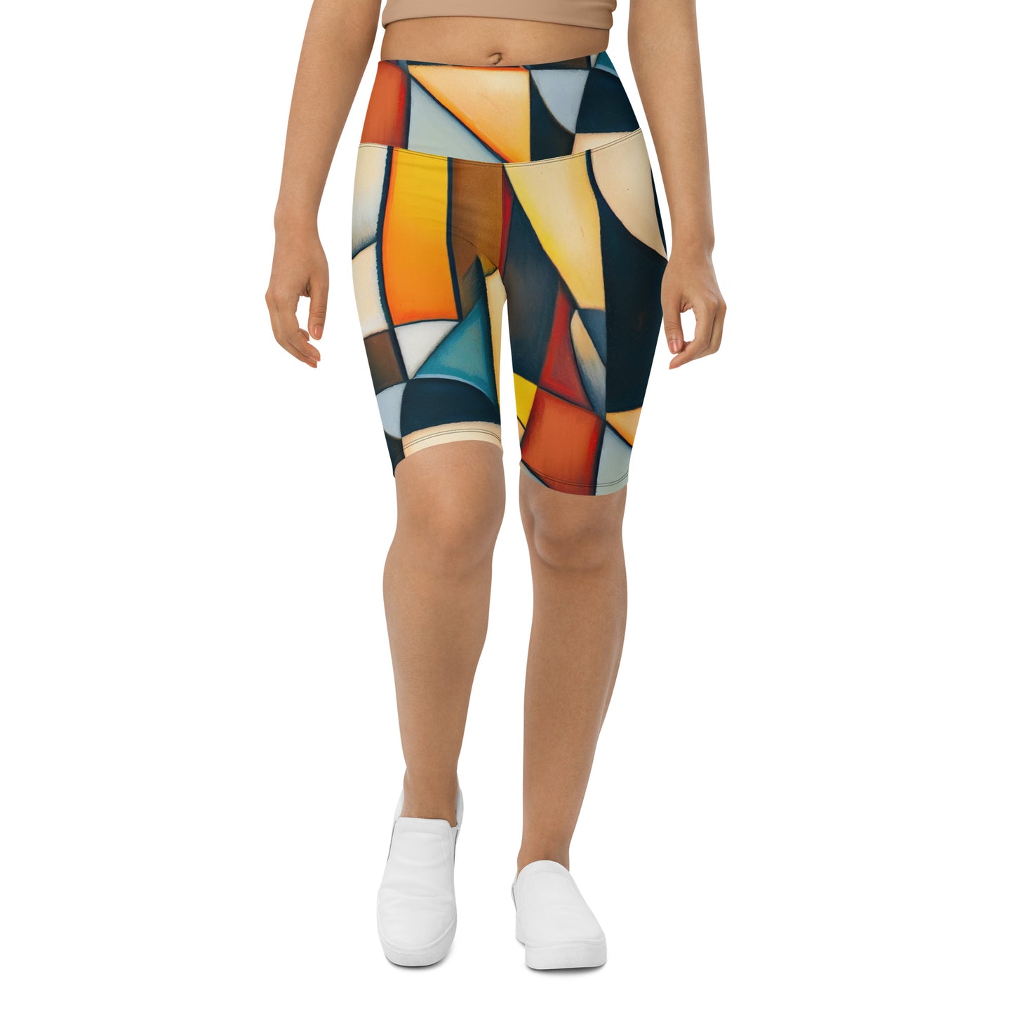 DMV 0433 Abstract Art Biker Shorts