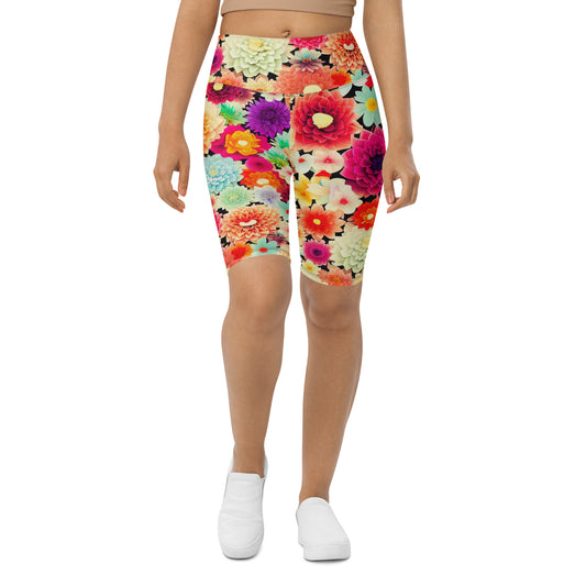 DMV 0424 Floral Biker Shorts