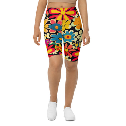 DMV 1023 Floral Biker Shorts