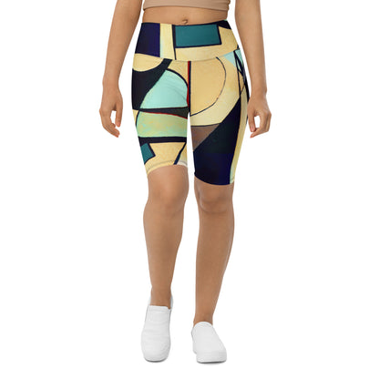 DMV 0776 Abstract Art Biker Shorts