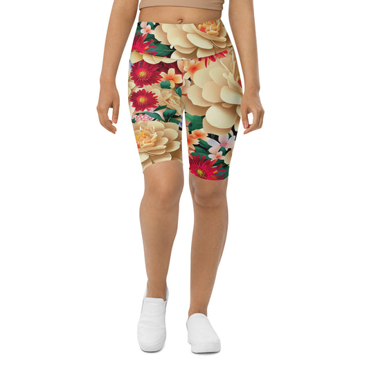 DMV 2073 Floral Biker Shorts