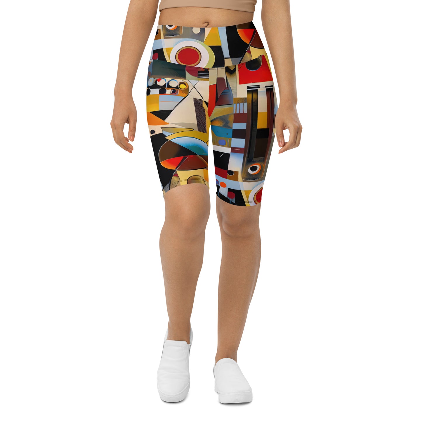 DMV 1721 Retro Art Biker Shorts