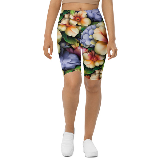 DMV 0962 Floral Biker Shorts