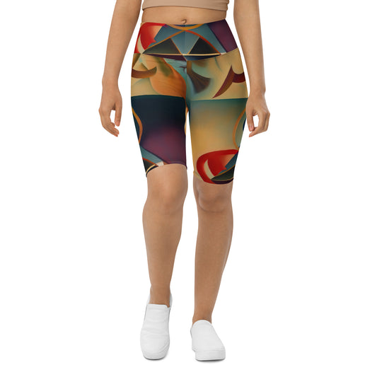 DMV 2032 Retro Art Biker Shorts