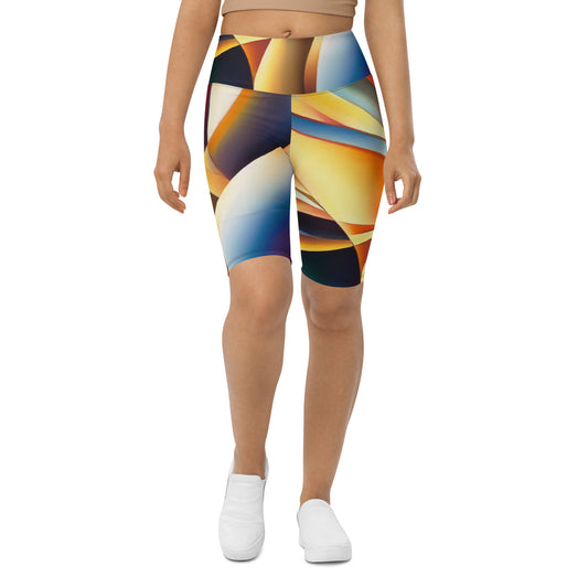 DMV 1728 Abstract Art Biker Shorts