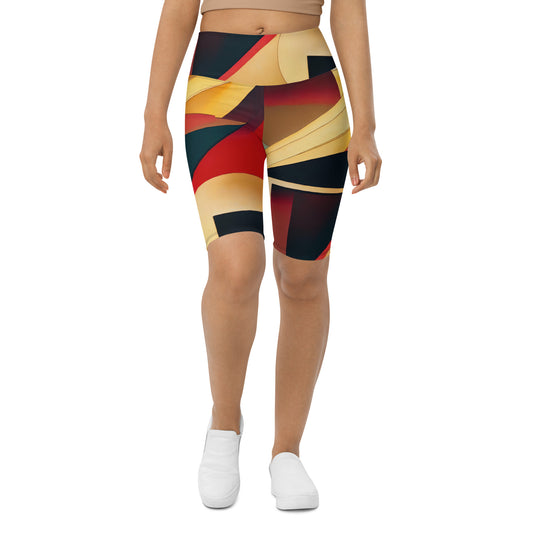 DMV 2079 Abstract Art Biker Shorts