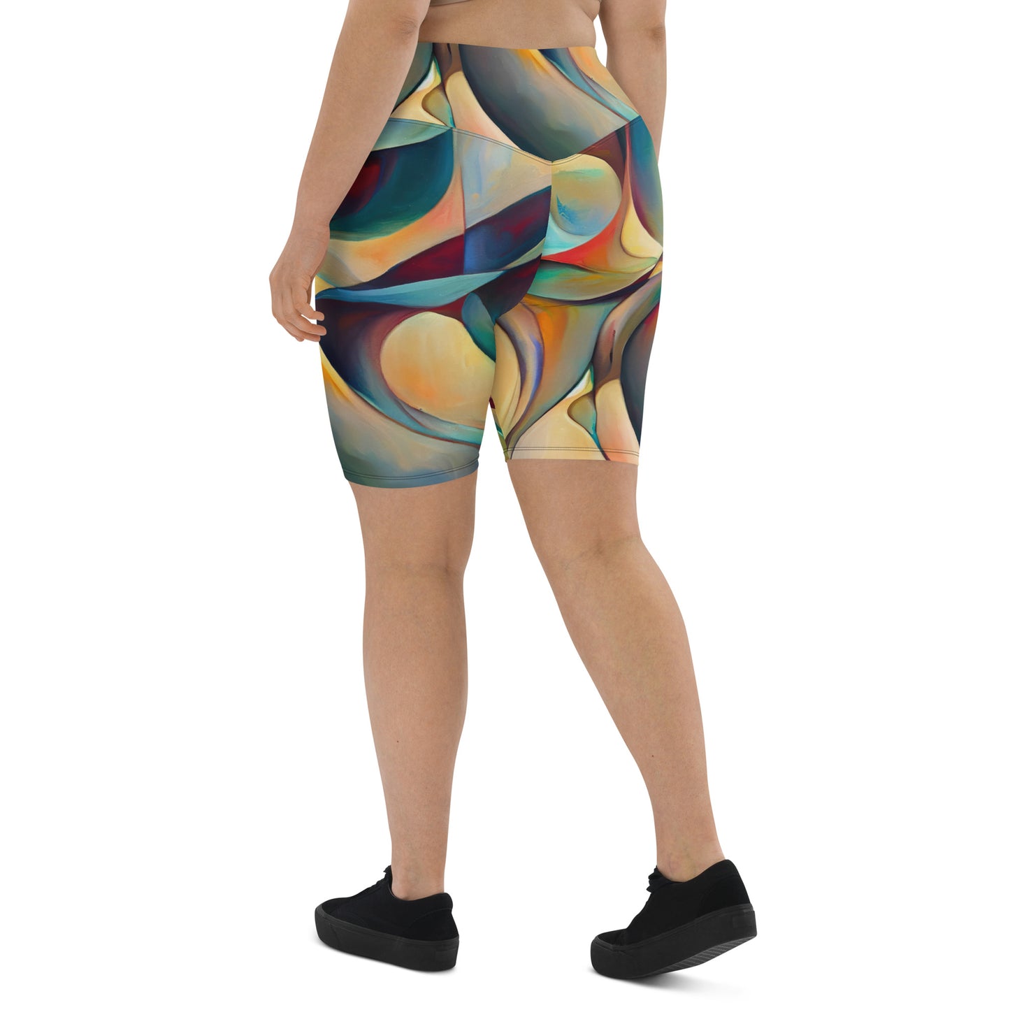 DMV 0243 Abstract Art Biker Shorts