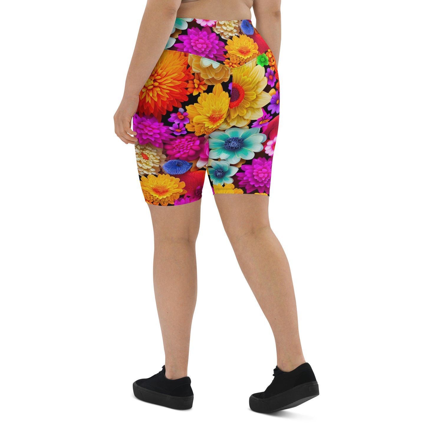 DMV 0238 Floral Biker Shorts