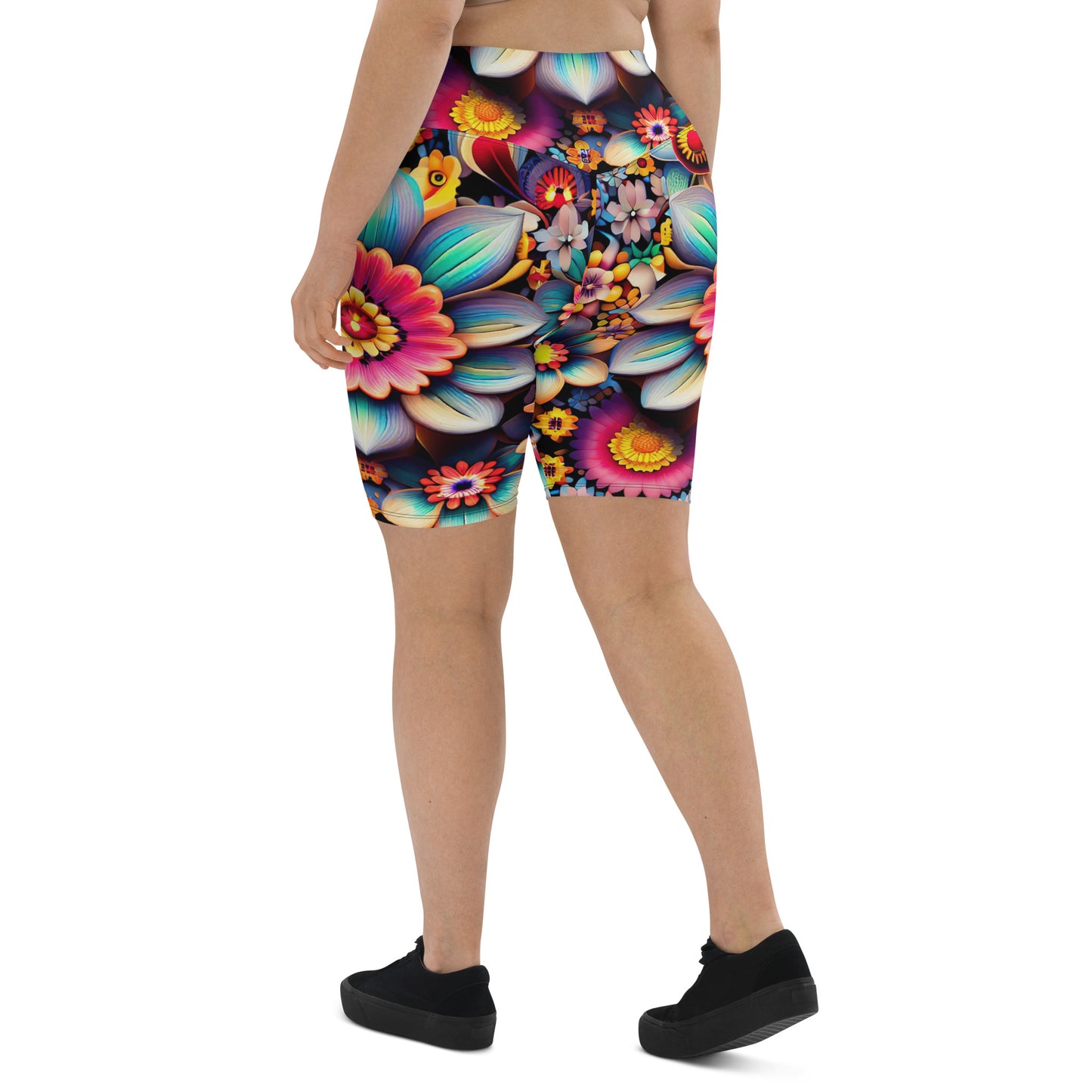 DMV 0219 Floral Biker Shorts