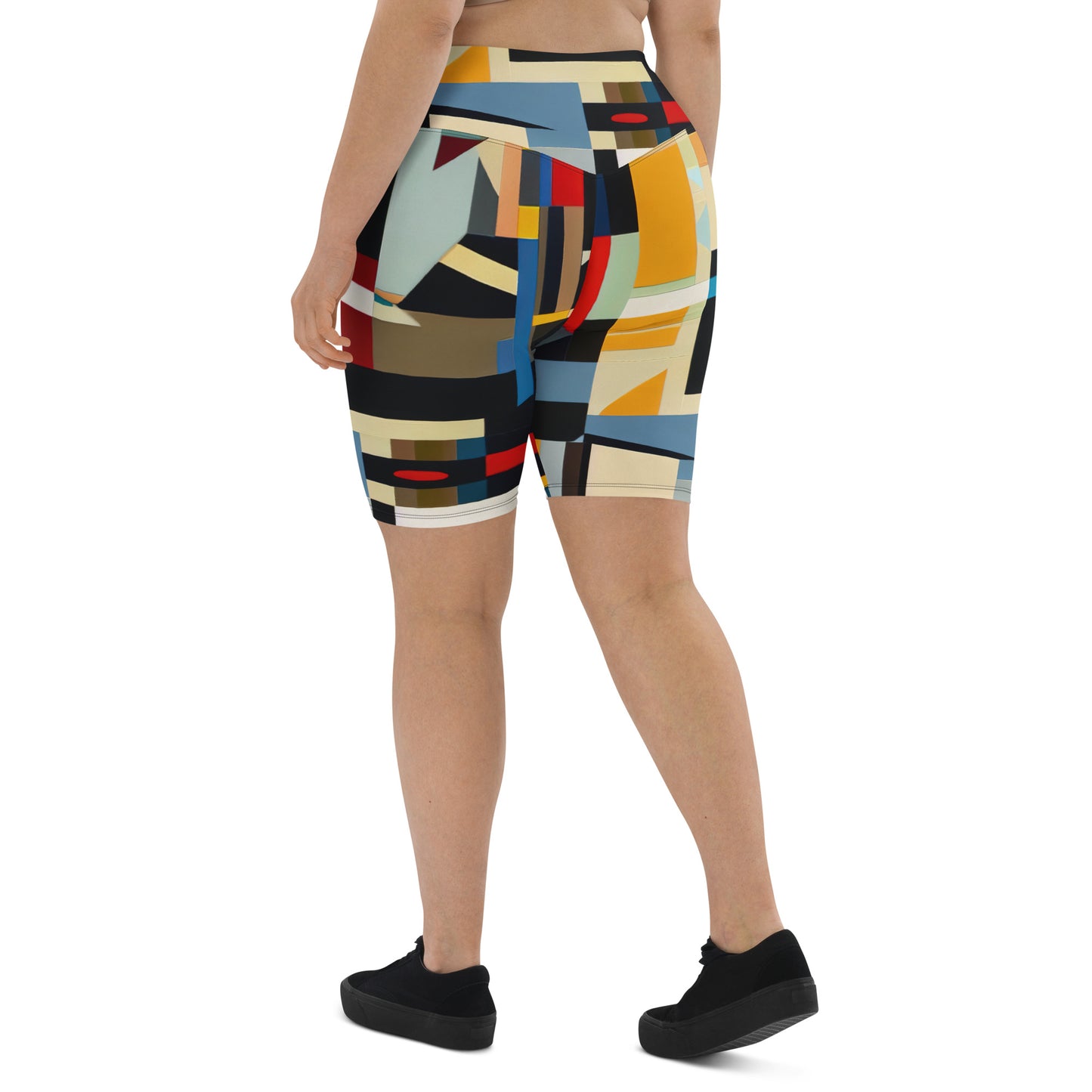 DMV 0023 Abstract Art Biker Shorts