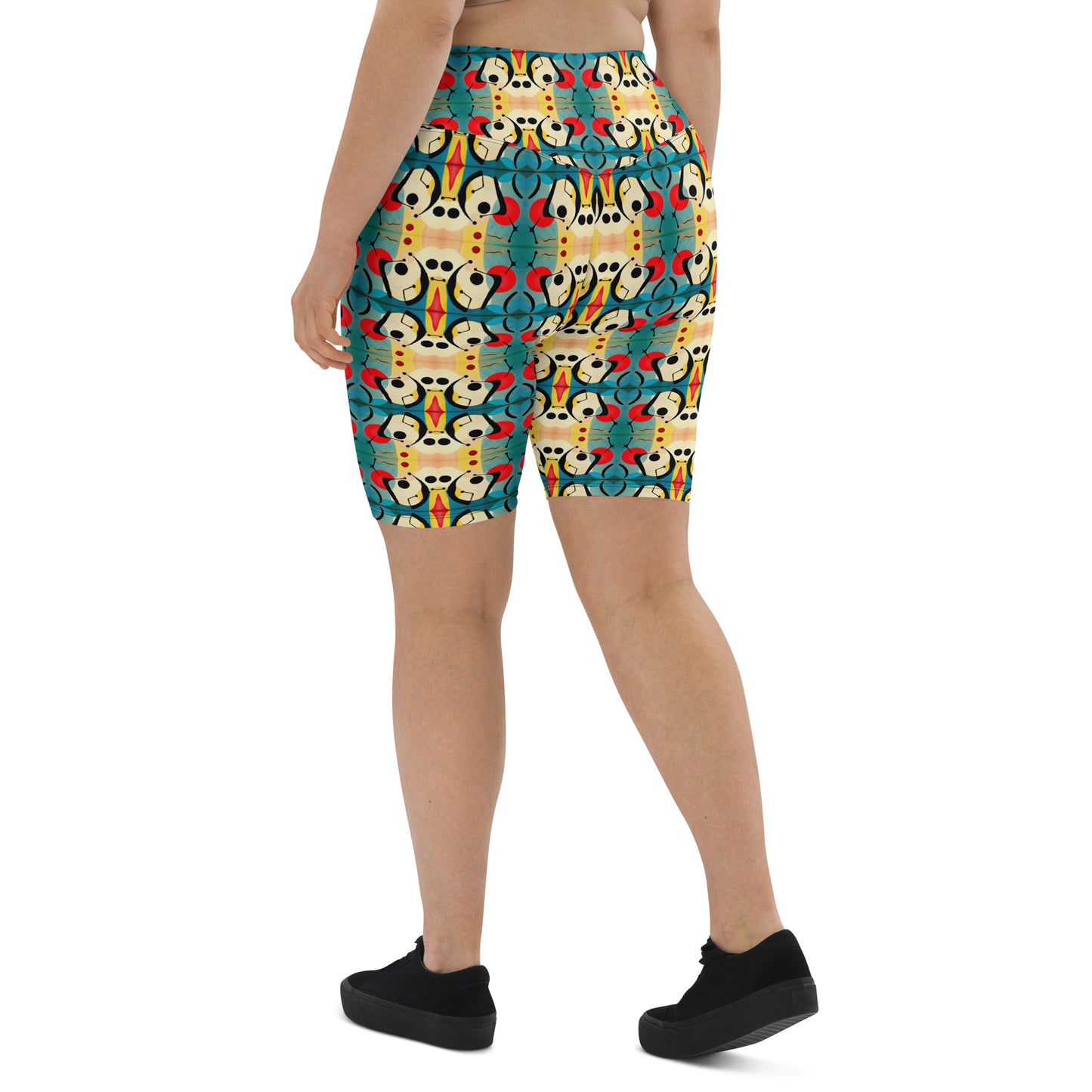 DMV 0044 Vintage Artsy Biker Shorts