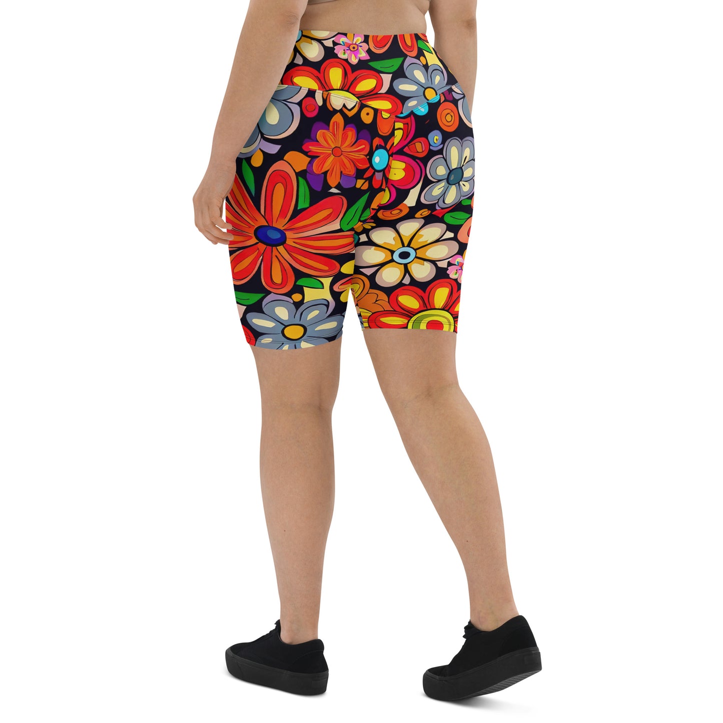 DMV 0018 Floral Biker Shorts