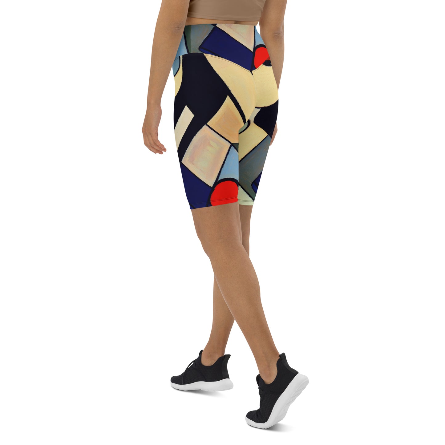 DMV 0234 Abstract Art Biker Shorts