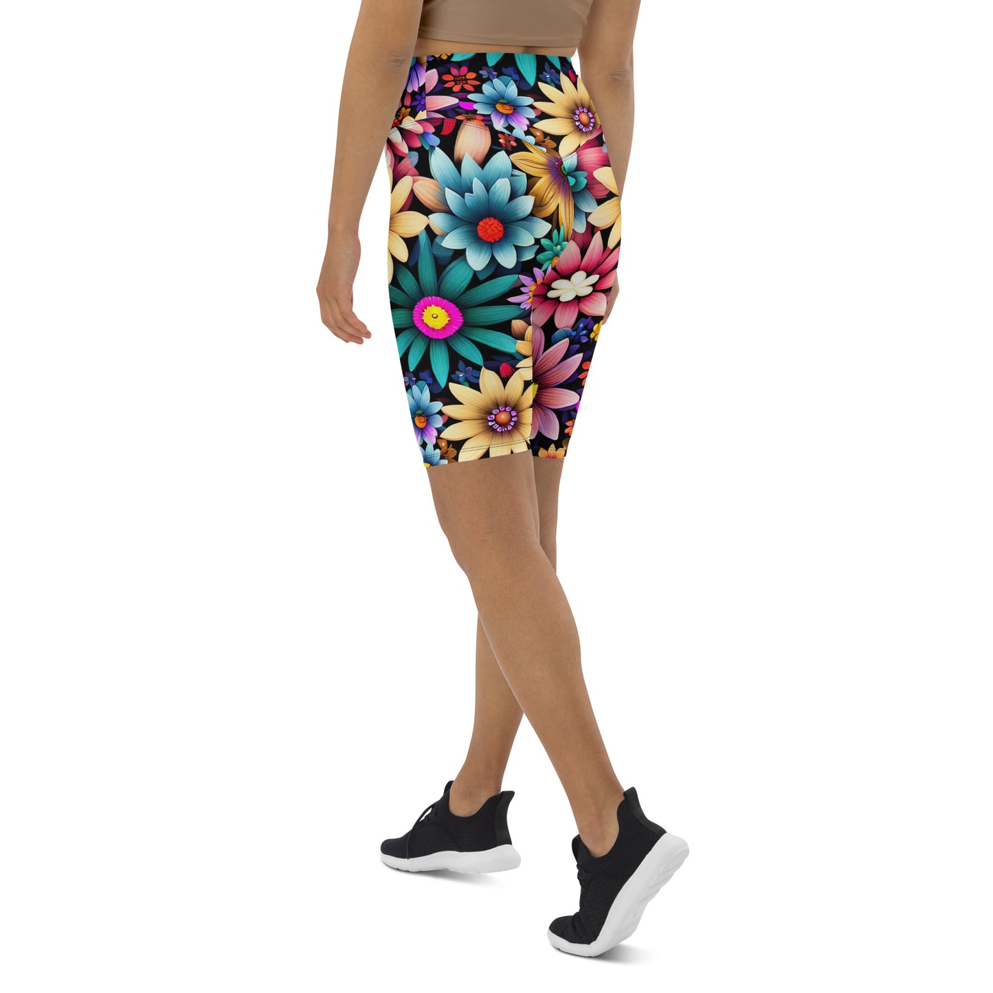 DMV 0265 Floral Biker Shorts