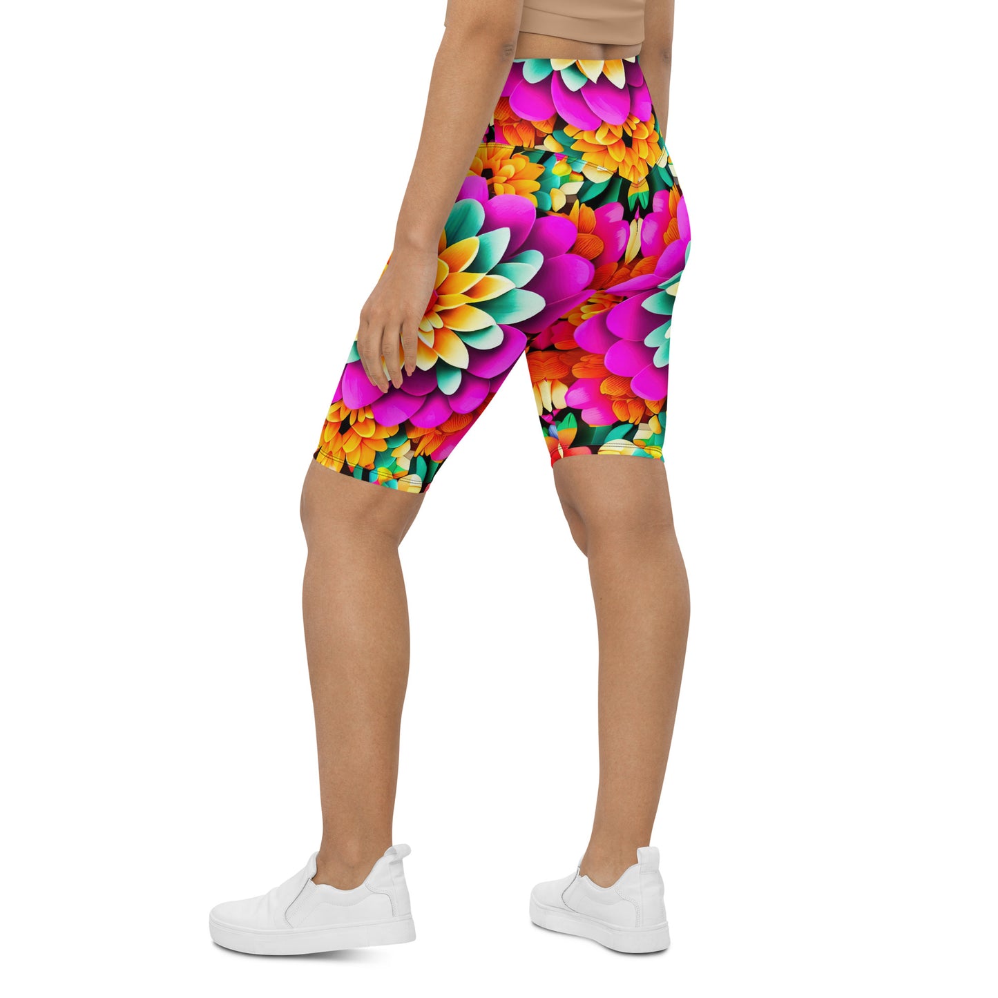 DMV 0250 Floral Biker Shorts