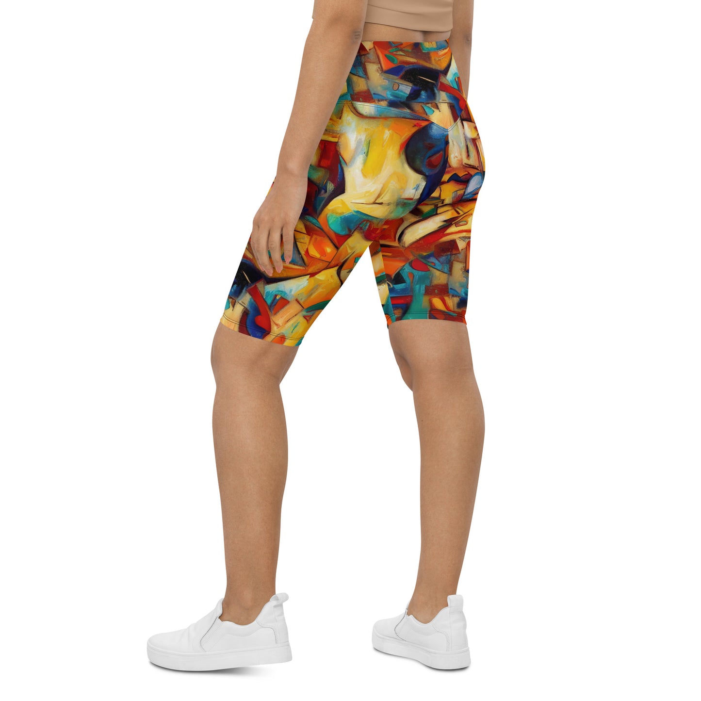 DMV 0416 Abstract Art Biker Shorts