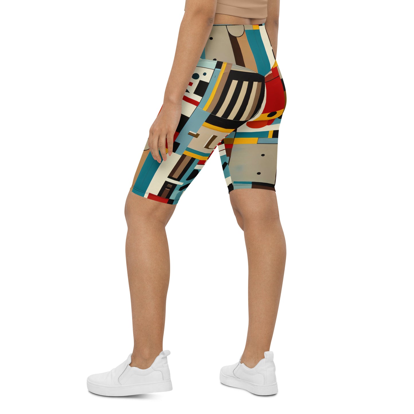 DMV 0413 Abstract Art Biker Shorts