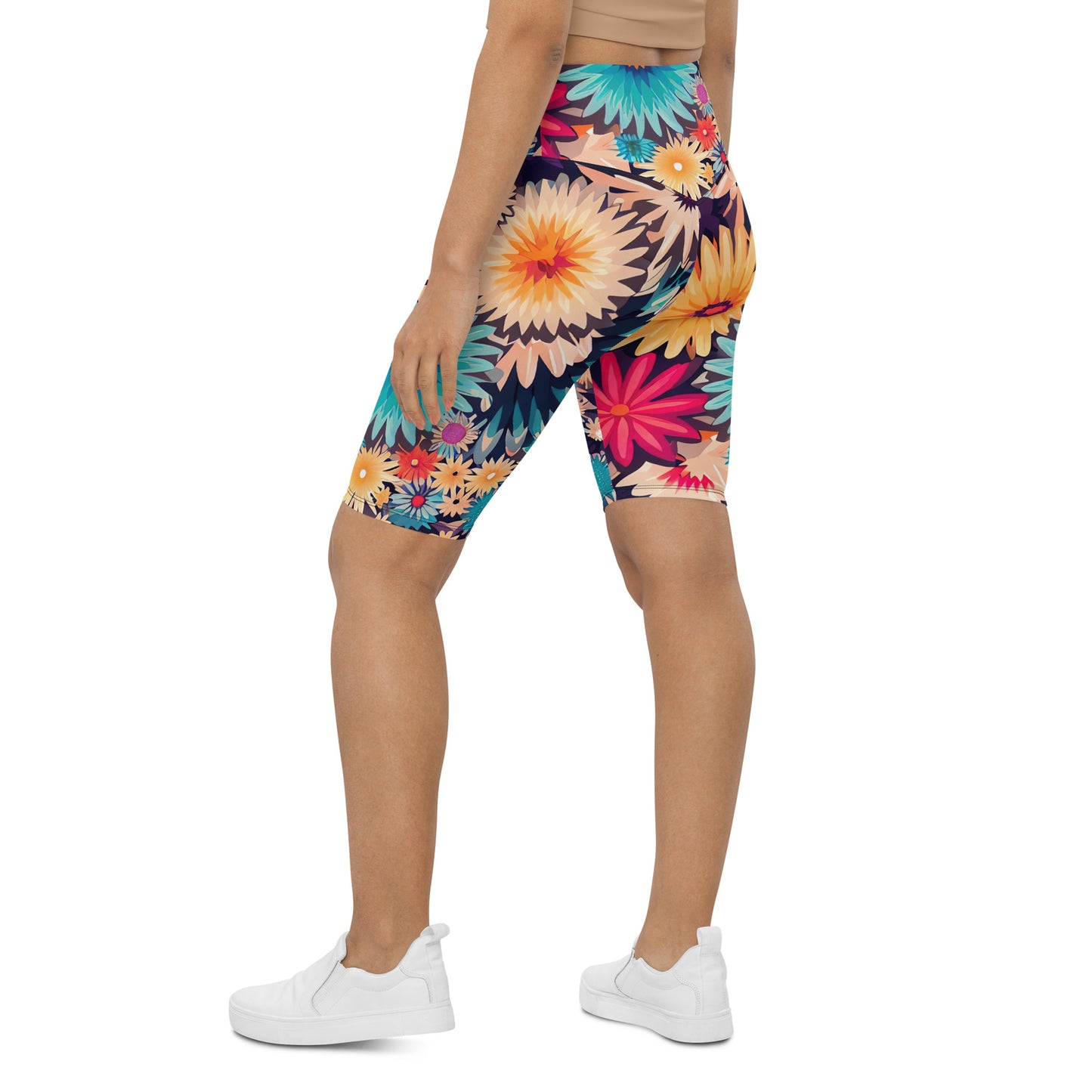 DMV 0404 Floral Biker Shorts