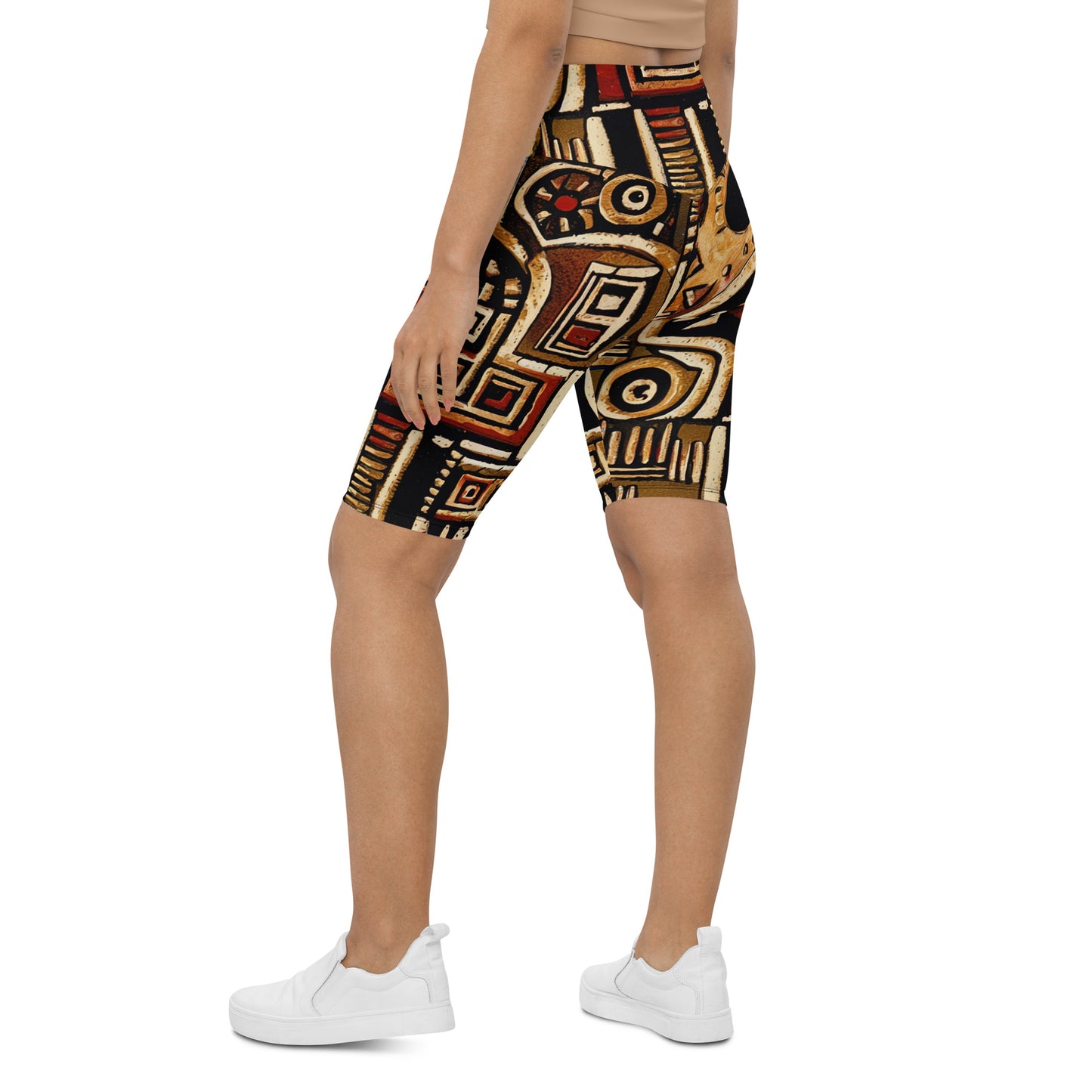 DMV 1521 Retro Art Biker Shorts