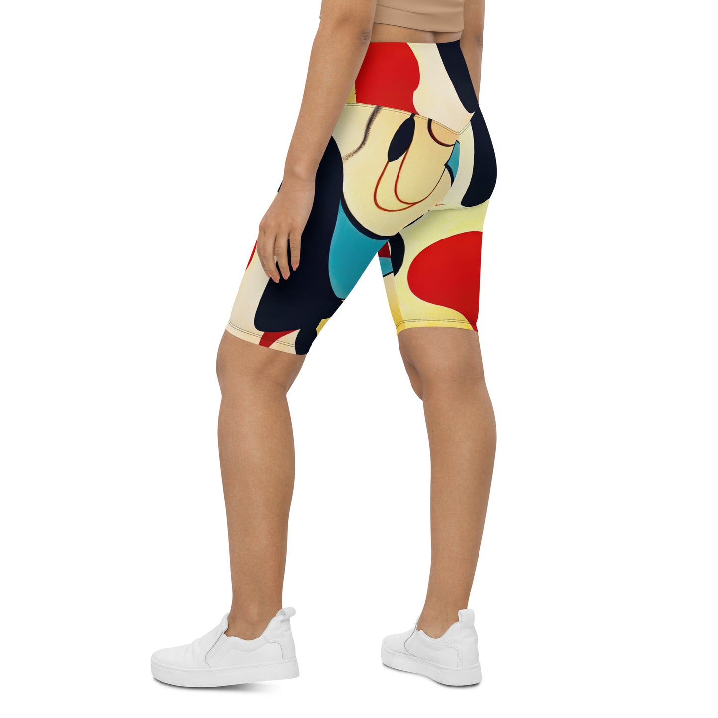 DMV 1356 Retro Art Biker Shorts