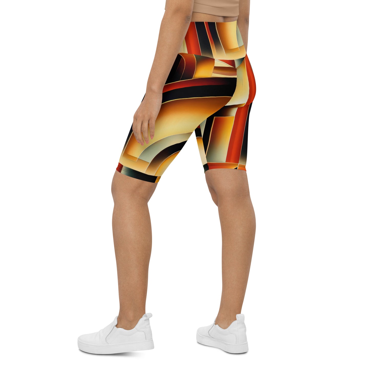 DMV 0261 Retro Art Biker Shorts