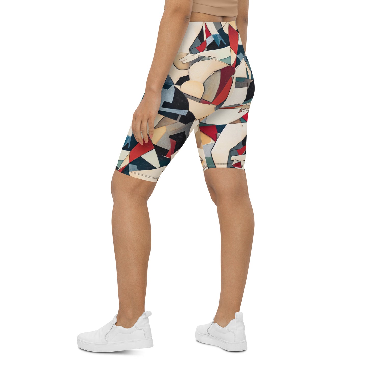 DMV 0508 Abstract Art Biker Shorts