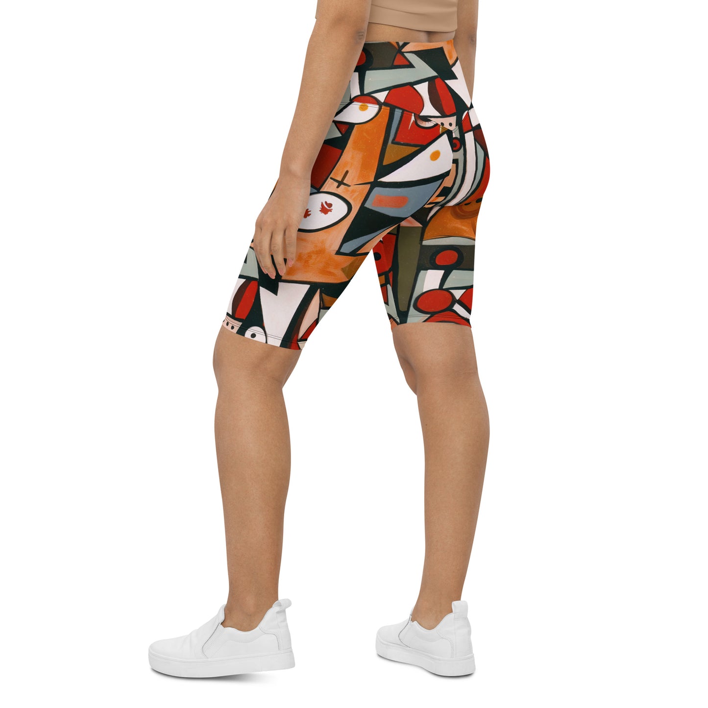 DMV 0522 Retro Art Biker Shorts