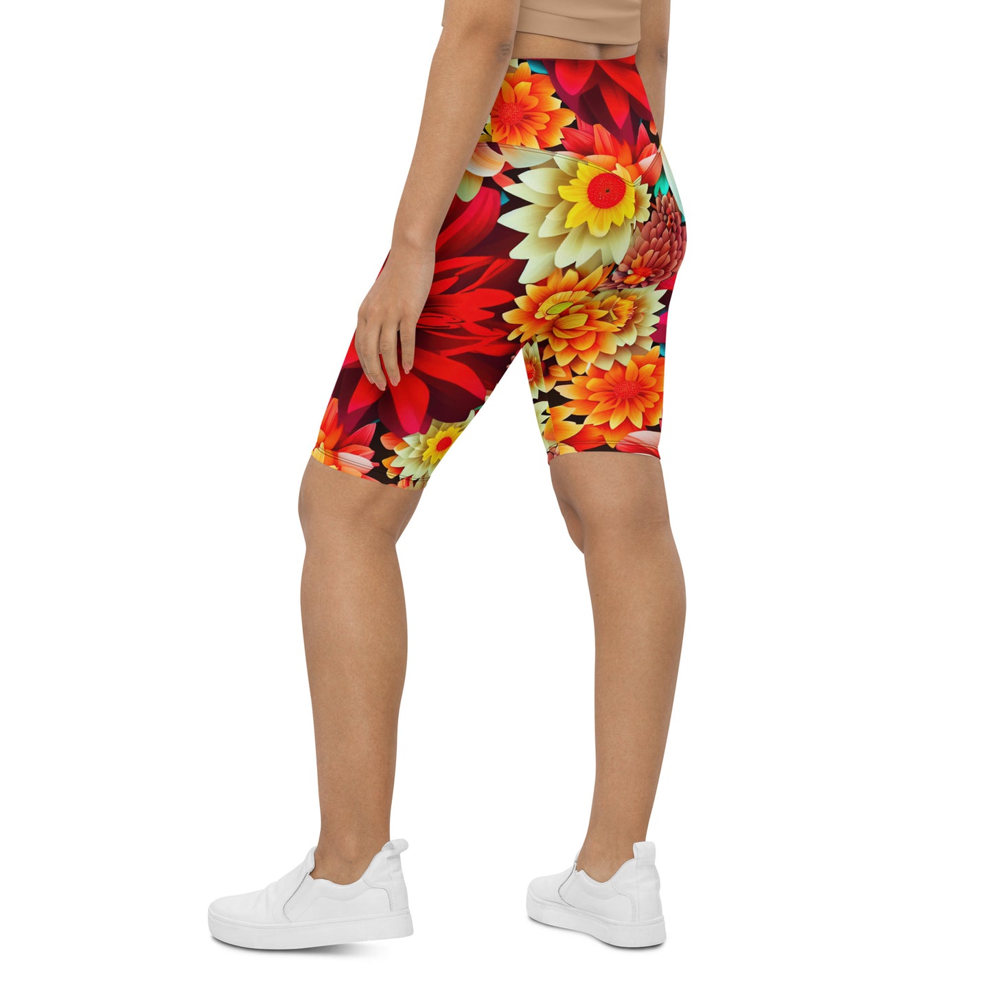 DMV 0419 Floral Biker Shorts