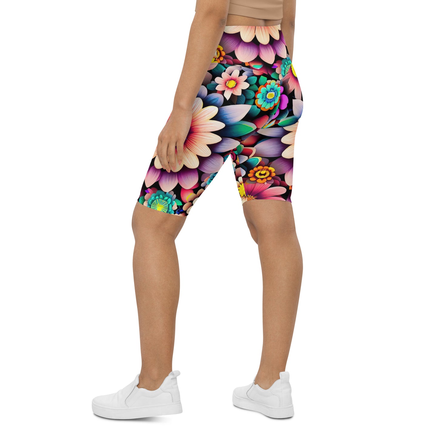 DMV 0515 Floral Biker Shorts