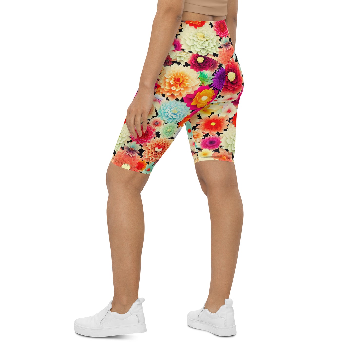 DMV 0424 Floral Biker Shorts