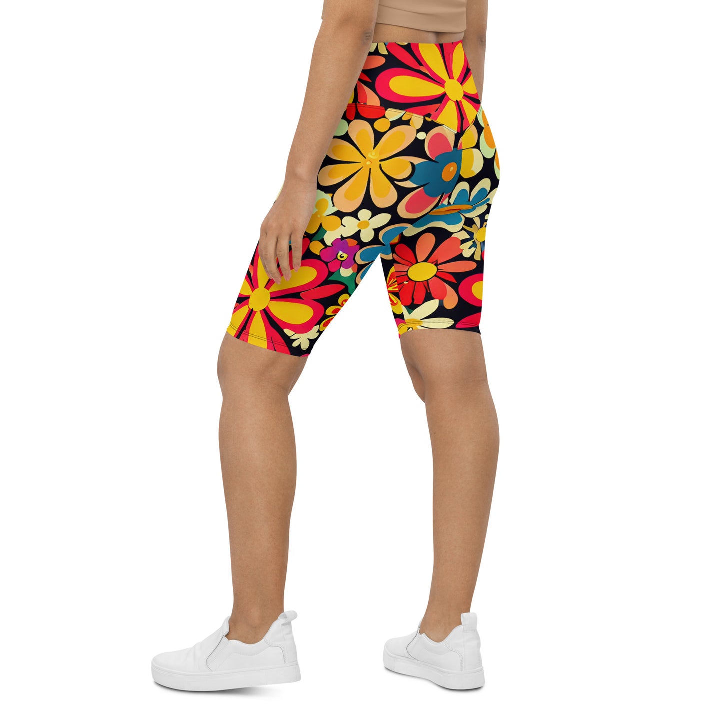 DMV 1023 Floral Biker Shorts