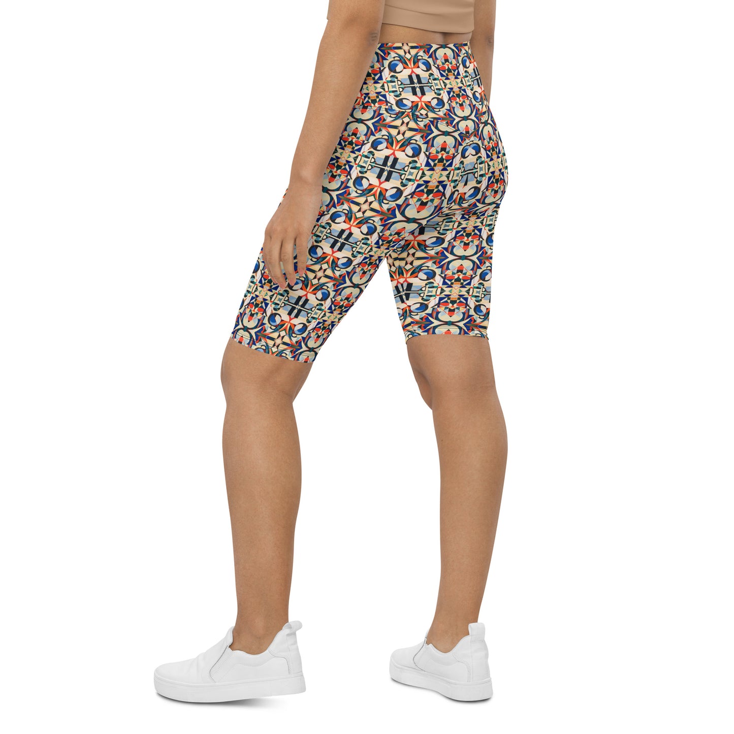 DMV 0771 Geo Boho Biker Shorts