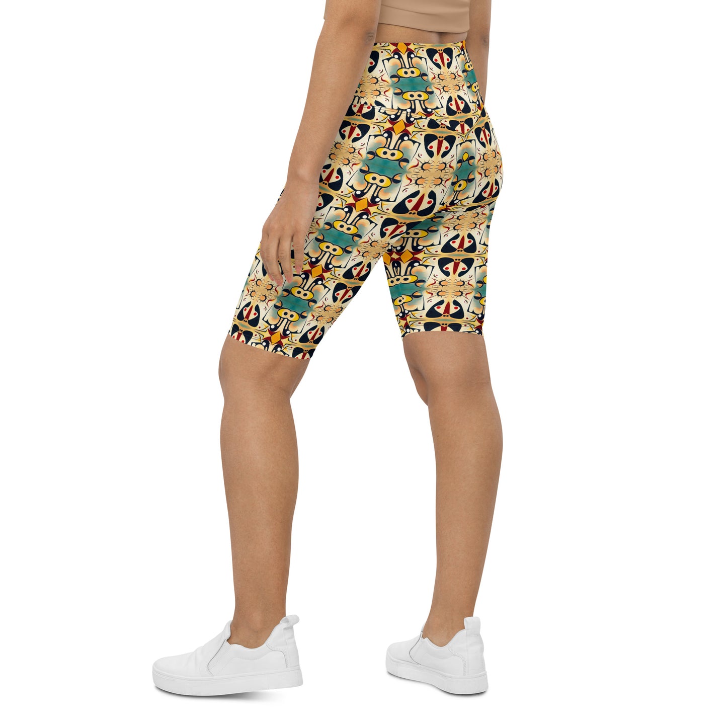 DMV 1444 Vintage Artsy Biker Shorts