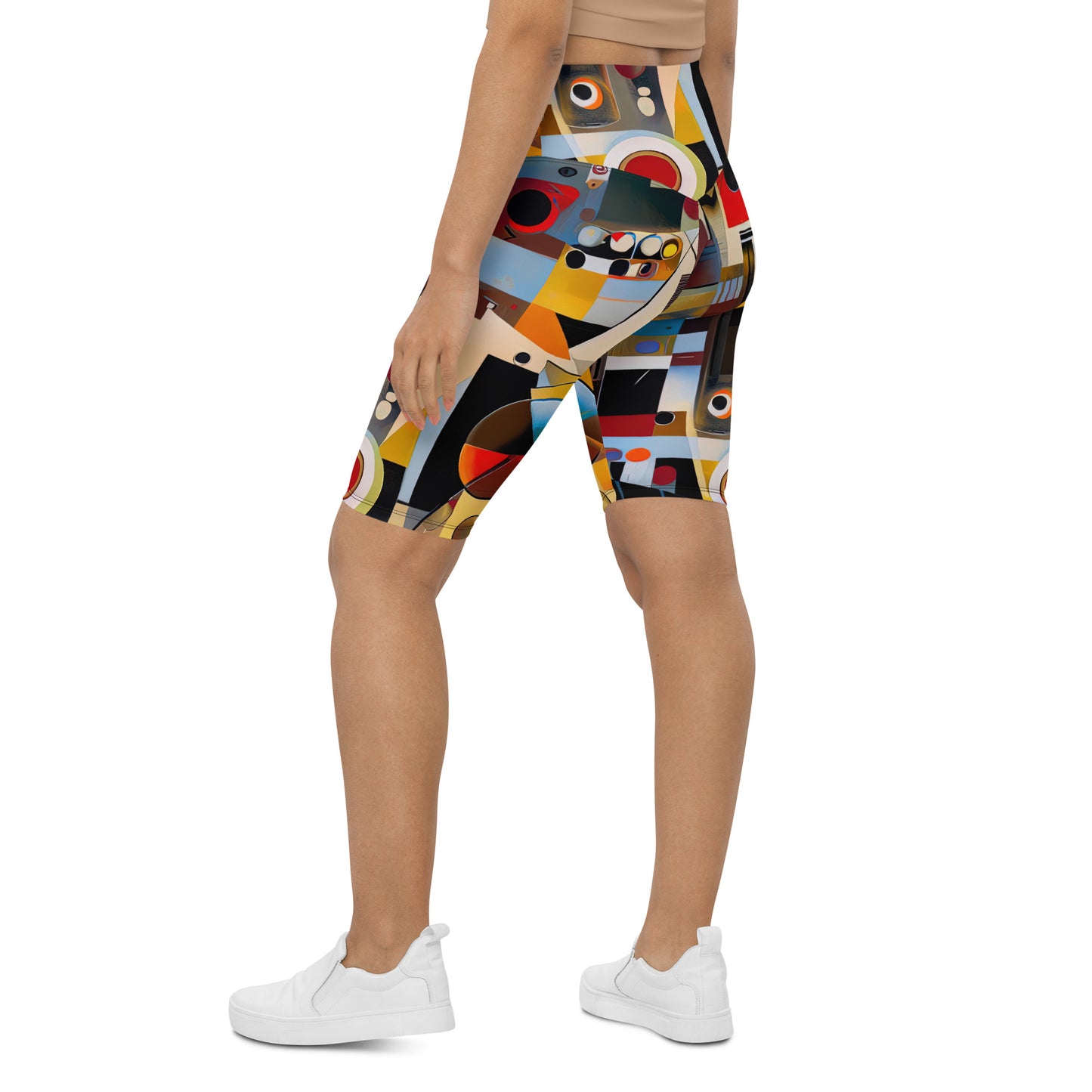 DMV 1721 Retro Art Biker Shorts