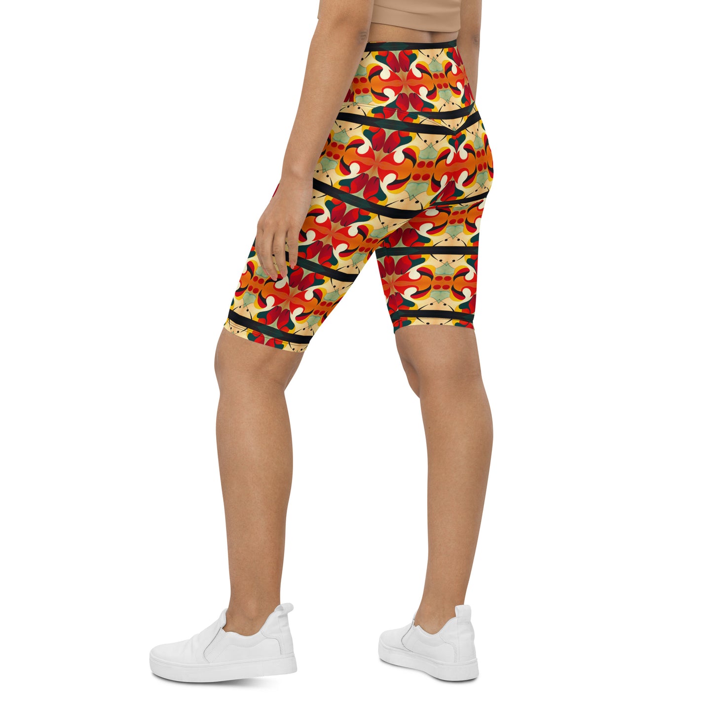 DMV 1554 Vintage Artsy Biker Shorts