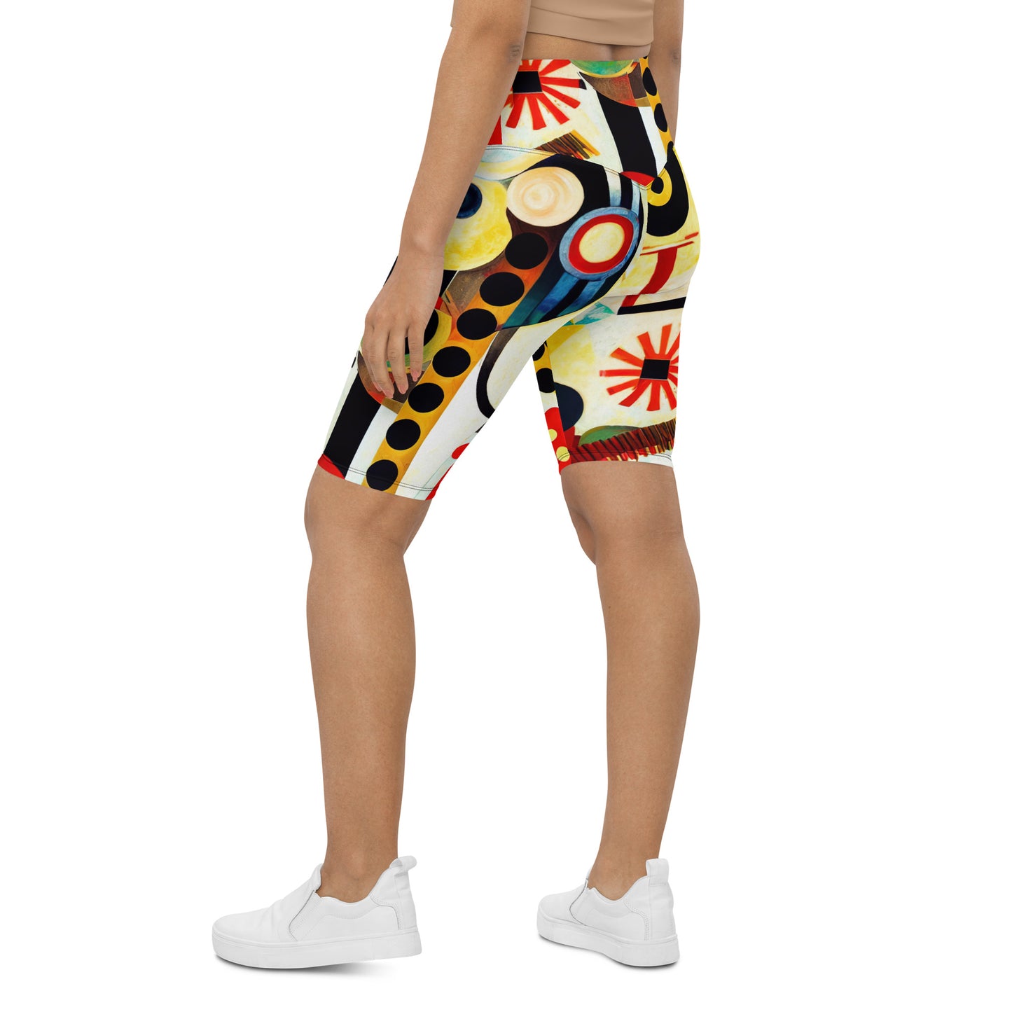 DMV 0656 Retro Art Biker Shorts