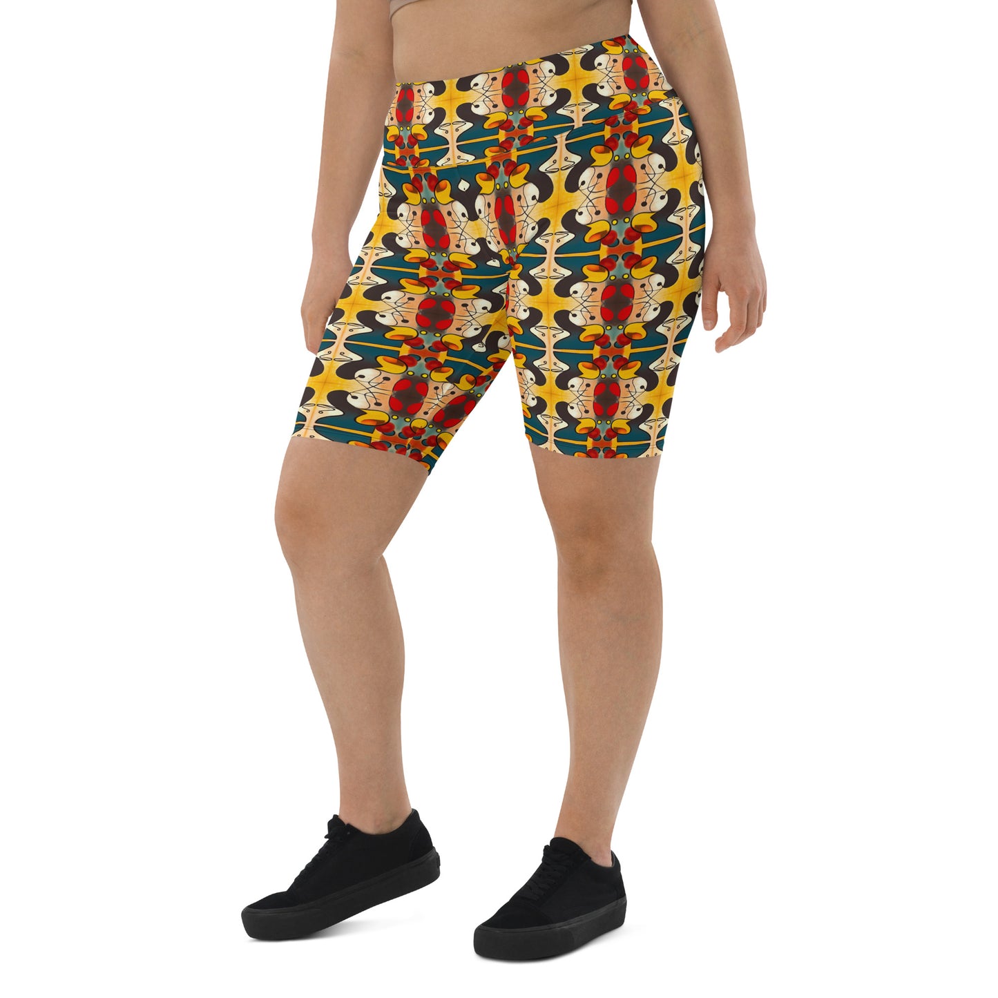 DMV 0281 Vintage Artsy Biker Shorts